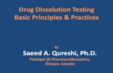 Drug Dissolution Testing Basic Principles & Practices · • A modified stirrer, known as Crescent-shape spindle, has been suggested to address the current issues of the drug dissolution