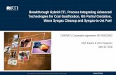 Breakthrough Hybrid CTL Process Integrating …...Breakthrough Hybrid CTL Process Integrating Advanced Technologies for Coal Gasification, NG Partial Oxidation, Warm Syngas Cleanup