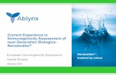 Current Experience in Immunogenicity Assessment of next …€¦ · Ablynx’s Nanobodies – proven single variable domain approach 5 Camelidae family has both forms Conventional