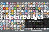 Open Badges - Student Engagement · Open Badge Factory . Issuing & Creating . Pathbrite . Portfolios as a tool for discovery . #REACT17 . @fionajharvey . #REACT17 . @fionajharvey