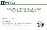 WISCONSIN TOWNS ASSOCIATION FRAC SAND CONFERENCEwcwrpc.org/Frac Sand WTA 2012 DOR.pdf · assembling, processing, fabricating, making or milling tangible personal property for profit