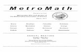M e t r o M a t h - MAA Sections | Mathematical ...sections.maa.org/metrony/newsletters/news2011.pdf · memorial fund set up by the CUNY Chancellor in his honor may be made online