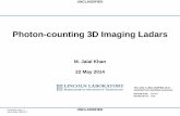 Photon-counting 3D Imaging Ladars · Photon-counting 3D Imaging Ladars M. Jalal Khan 22 May 2014 This slide is UNCLASSIFIED when detached from classified enclosures UNCLASSIFIED UNCLASSIFIED