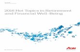 2016 Hot Topics in Retirement and Financial Well-Being · crisis, employers focused on mitigating risk and assessing ... there is money in the plan at retirement, so employers ...