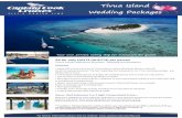 8FJ Barefoot Elegant Tivua Island Wedding flyer · • Enjoy a 90 minute cruise out to Tivua Island on either tall ship Ra Marama, Spirit Of Paciﬁc OR sailing Catamaran “Fiji