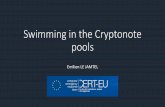 Swimming in the Cryptonote pools - Botconf 2020€¦ · •JSON-based Clear-text protocol (ಠ_ಠ) •Easy to extract Wallet Address (if used for authent…) or credentials •Suricata/SNORT