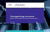 Report of the ACCC on scams activity 2017 · syndicates. These scams try to convince people to invest in ‘foolproof’ s ystems and software that can guarantee a proit by betting