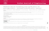 ANALYSIS ARTICLE Vol. 16, 2019 2319ISSN EISSN Indian ...Elham El-Zanati, Heba Abdallah, Eman Farag, Reem Ettouney, Mahmoud El-Rifai. Mathematical modeling and verification of pervaporation
