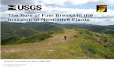 The Role of Fuel Breaks in the Invasion of Nonnative …The Role of Fuel Breaks in the Invasion of Nonnative Plants The Role of Fuel Breaks in the Invasion of Nonnative Plants By Kyle