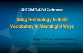 Using Technology to Build Vocabulary in Meaningful Ways · applicable to my program based on models and examples. •Implementing a Standards-Based and Thematically ... (Global New