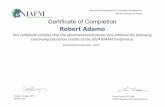 New Jersey Association for Floodplain Management Official Training Certificate … · 2015-01-05 · NFIP - UCC Flood Risk Reduction - AICP Sandy Recovery Update - AICP. This certificate