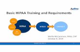 Basic HIPAA Training and Requirements - AFMC · 10/9/2019  · Certificate/license number Any vehicle (VIN), license plate, serial number ... HIPAA training –work in conjunction
