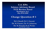 Charge Question # 1€¦ · Charge Question # 1. DRAFT COPY ONLY – 5/12/2010 Question charges was: Is EPA’s updated PBPK model for TCE and its metabolites (also reported in Evans