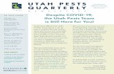 UTAH PESTS QUARTERLY · UTAH PESTS QUARTERLY Spring 2020 Vol. XIV Utah Plant Pest Diagnostic Laboratory USU Extension NEW SLET TE R IN THIS ISSUE Changes to Chlorpyrifos Free Access