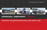 PATRIOT TRANSPORTATION HOLDING, INC. · 2017-09-29 · Annual Report 2015 Patriot Transportation Holding, Inc. CONSOLIDATED AND COMBINED FINANCIAL HIGHLIGHTS Years ended September