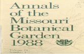 v,is(i- of the Missouri Botanical Garden 1988...Missouri Botanical Garden, 2345 Tower Grove Av- enue, St. Louis, MO 63110. Second class postage paid at St. Louis, MO and additional
