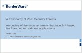 A Taxonomy of VoIP Security Threats An outline of the ... · A Taxonomy of VoIP Security Threats An outline of the security threats that face SIP based VoIP and other real-time applications