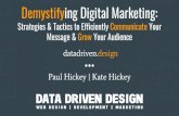 datadriven.design Demystifying Digital Marketing...Demystifying Digital Marketing: Strategies & Tactics to Efficiently Communicate Your Message & Grow Your Audience Paul Hickey | Kate