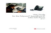 SoundPoint IP 330 User Guide€¦ · August, 2008 Edition 1725-11241-001 Rev. D SIP 3.1 User Guide for the Polycom® SoundPoint IP 330/320 Phone SIP 3.1