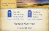 A United States Convocation of Catholic Community and ... · 11/15/2018  · 0.43% Income Emphasis Fund Under $100,000: 0.42% Endowment/Equity Emphasis Fund 0.42% Balanced Fund 0.43%
