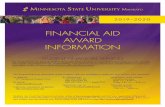 FINANCIAL AID AWARD INFORMATION · Students must meet Financial Aid Satisfactory Academic Progress Standards (SAPS) to maintain eligibility for student financial aid. • Undergraduate