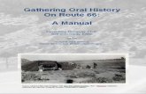 Gathering Oral History on Route 66 - National Center for ... · Baum’s Oral History: An Interdisciplinary Anthology (Rowman and Littlefield, 1996.) Citizen-historians benefit from