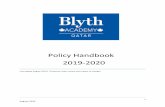 Policy Handbook 2019-2020€¦ · • engage in hate propaganda and other forms of behaviour motivated by hate or bias; • commit an act of vandalism that causes extensive damage