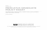 MERCATUS GRADUATE POLICY ESSAY · Telemedicine allows patients and doctors to interact using phone, email or other forms of telecommunication.vi In most cases patients and doctors
