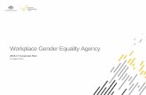 Workplace Gender Equality Corporate Plan€¦ · The Workplace Gender Equality Agency is a regulator, as well as well as an educator and influencer with a vision for women and men