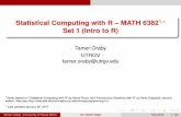 Statistical Computing with R MATH 63821,* Set 1 (Intro to R) · 2017-01-26 · Introduction Intro to R Some R Stat functions x