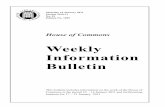 Weekly Information Bulletin · 2011-06-13 · Mon. 7 March Tues. 8 March Wed. 9 March Thur. 10 March • Home Office • Health • Scotland • Prime Minister • Transport • Woman