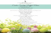 Easter Sunday Buffet Menu - hotelbellwether.com · Easter Sunday Buffet Menu MARCH 27th, 2016 9am-3pm $42.95* Add Bottomless Mimosas for $10* (*not including tax and gratuity) Title: