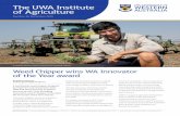 The UWA Institute of Agriculture€¦ · UWA’s inaugural agricultural engineer and co-leader of the IOA theme Engineering Innovations for Food Production Dr Guzzomi said the award
