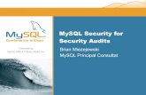 MySQL Security for Security Auditsassets.en.oreilly.com/1/event/2/Securing MySQL for... · Bio Leed Architect ZFour database 1986 Senior Principal Architect American Airlines Enterprise