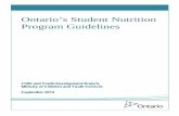 Ontario’s Student Nutrition Program Guidelines · The Student Nutrition Program Nutrition Guidelines (2008) are an important companion ... Report program data to the Lead Agency