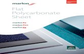 POLYCARBONATE SHEET Flat Polycarbonate Sheet€¦ · FLAT POLYCARBONATE SHEET iNTrOduCTiON Flat polycarbonate sheet marlON fS flaT pOlyCarbONaTE ShEET oFFERS a UnIqUE CoMbInaTIon