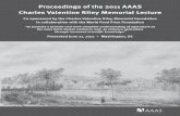 Proceedings of the 2011 AAAS Charles Valentine Riley Memorial … · 5 2011 AAAS ChArleS VAlentine riley MeMoriAl leCture “Professor Riley,” as he was generally known, was born