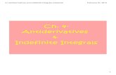 Ch. 4‐ Antiderivatives Indefinite Integrals · 2014-02-07 · 4.1Antiderivatives and Indefinite Integrals.notebook 14 February 07, 2014 Initial Conditions and Particular Solutions