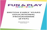 RITISH EARLY YEARS EDUATIONAL PROGRAMME (EYEP) THE EARLY YEARS FOUNDATION STAGE CIRRICULUM (EYFS) In