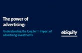 The power of advertising - Sanoma Media Finland · 2019-09-06 · Ebiquity Global CPG client where TV is the foundation of the media plan Source: Ebiquity: 2018, 14 country study