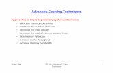 Advanced Caching Techniques Winter 2006 CSE 548 - Advanced Caching Techniques 2 Handling a Cache Miss