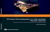 Private Participation in the Indian Power Sector · 2019-05-28 · Appendix A Organization of the Power Sector in India 129 Appendix B Dabhol–Enron: The First Lesson Learned under