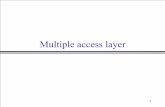 Multiple access layer - Rutgers Universitybadri/352dir/Spring04/... · Satellite system: long prop. delay (270 msec) Carrier sense makes no sense It takes 270 msecs to sense the channel,