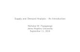 Supply and Demand Analysis - An IntroductionSupply and Demand Analysis Demand Curves Key concepts. 1 Generally, lower prices lead to higher demand for goods. 2 New products or technologies