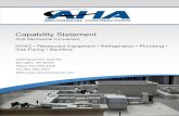 Capability Capability Statement 7-20-16... Capability Statement AHA Mechanical Contractors Capabilities
