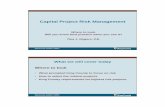 Capital Project Risk Management - Amazon S3...Plan Risk Management 2. Identify Risks 3. Perform Qualitative Risk Analysis 4. Perform Quantitative Risk Analysis 5. Plan Risk Response