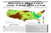 Volume 107, No. 21 ...May 27, 2020 Weekly Weather and Crop Bulletin 9 Storm Systems Produce Heavy Rain, Spark Flooding Compiled by USDA/OCE/WAOB from reports provided by the National
