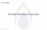 ClearSign Combustion Corporation · Manuel “Manny” Menendez President –ClearSign Asia Ltd. •Founder, MCM Group Holdings Ltd •President & CEO, Great Eastern Development Ltd.