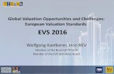 Global Valuation Opportunities and Challenges: European ... · Wolfgang Kaelberer, Hon REV Member of the Board of TEGoVA Member of the EVS Standards Board Global Valuation Opportunities