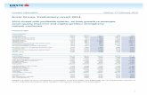 Erste Group: Preliminary result 2014...1 Investor information Vienna, 27 February 2015 Erste Group: Preliminary result 2014 2014 closed with profitable quarter, as loan growth re-emerges,